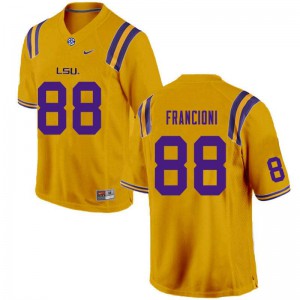 #88 Evan Francioni LSU Tigers Men's Embroidery Jerseys Gold