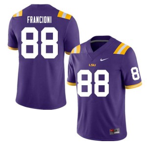 #88 Evan Francioni Louisiana State Tigers Men's Embroidery Jerseys Purple