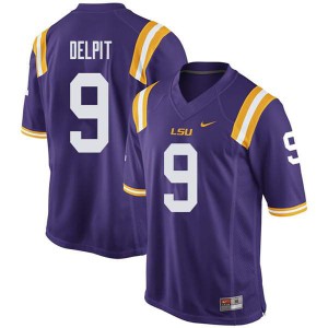 #9 Grant Delpit Louisiana State Tigers Men's University Jersey Purple