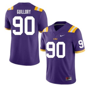 #90 Jacobian Guillory Tigers Men's University Jersey Purple