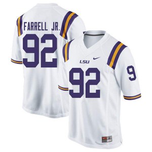 #92 Neil Farrell Jr. Louisiana State Tigers Men's Embroidery Jerseys White