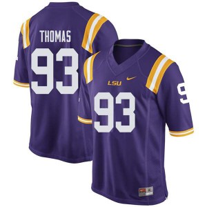 #93 Justin Thomas LSU Men's NCAA Jerseys Purple