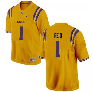 #1 Eric Reid Louisiana State Tigers Men's NCAA Jersey Gold