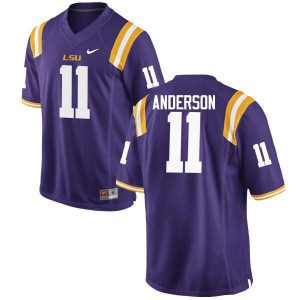 #11 Dee Anderson LSU Men's NCAA Jerseys Purple