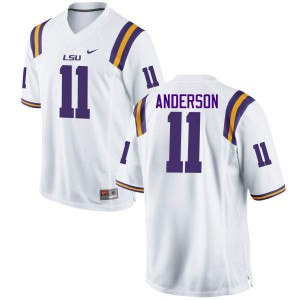 #11 Dee Anderson Louisiana State Tigers Men's Stitched Jersey White