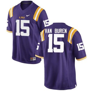 #15 Steve Van Buren Louisiana State Tigers Men's High School Jersey Purple