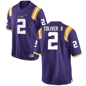 #2 Kevin Toliver II Tigers Men's College Jerseys Purple
