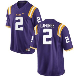 #2 Trey LaForge LSU Tigers Men's Football Jerseys Purple