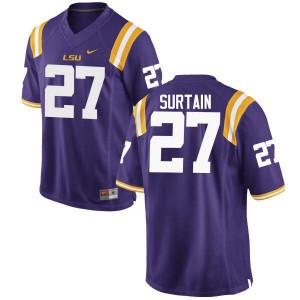 #27 Brandon Surtain LSU Tigers Men's Stitched Jersey Purple