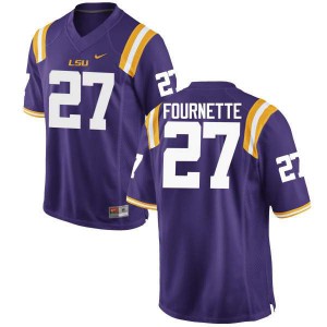 #27 Lanard Fournette LSU Men's Embroidery Jersey Purple