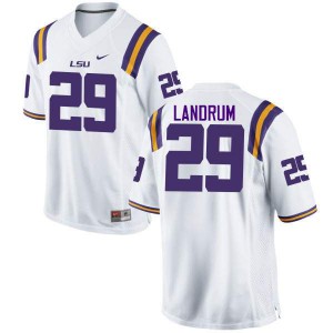 #29 Louis Landrum Tigers Men's High School Jerseys White