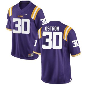 #30 Michael Ostrom LSU Men's Stitched Jersey Purple