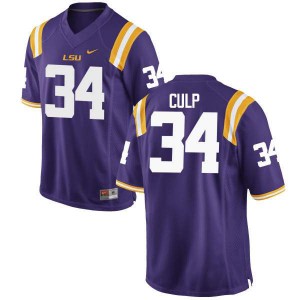 #34 Connor Culp Tigers Men's Stitched Jerseys Purple