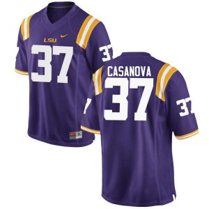 #37 Tommy Casanova LSU Men's High School Jerseys Purple