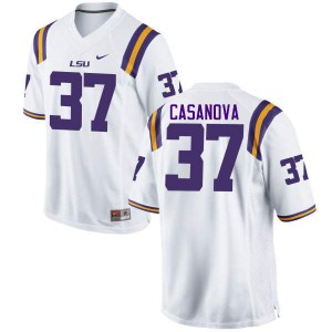 #37 Tommy Casanova LSU Men's College Jerseys White