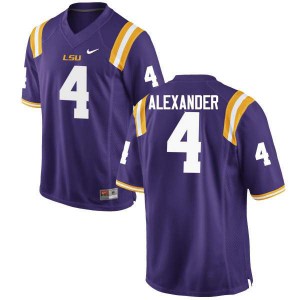 #4 Charles Alexander LSU Men's NCAA Jersey Purple