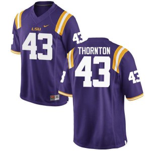 #43 Rahssan Thornton LSU Tigers Men's Player Jersey Purple