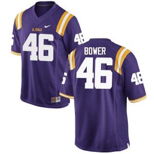 #46 Tashawn Bower LSU Men's Player Jersey Purple