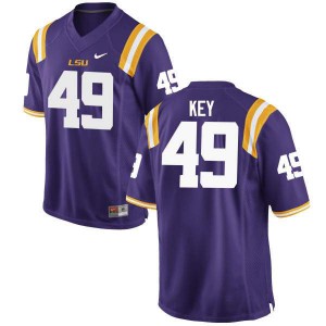 #49 Arden Key LSU Men's High School Jerseys Purple
