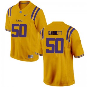 #50 Layton Garnett LSU Men's University Jerseys Gold