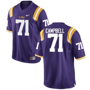 #71 Donavaughn Campbell Tigers Men's Football Jerseys Purple