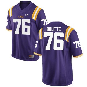 #76 Josh Boutte Louisiana State Tigers Men's Official Jersey Purple