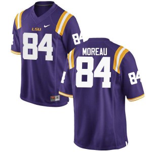 #84 Foster Moreau Louisiana State Tigers Men's Official Jerseys Purple
