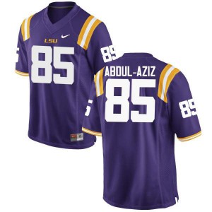 #85 Jamil Abdul-Aziz LSU Men's Embroidery Jersey Purple