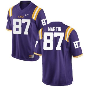 #87 Sci Martin LSU Men's Stitched Jersey Purple