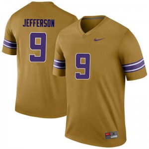 #9 Rickey Jefferson LSU Tigers Men's Legend Stitched Jerseys Gold