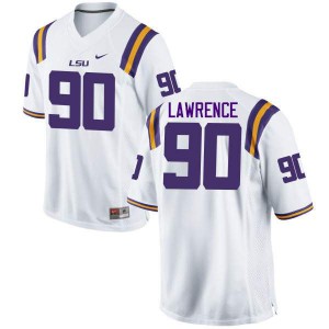 #90 Rashard Lawrence Louisiana State Tigers Men's Stitched Jersey White