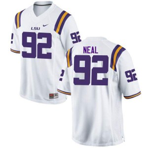 #92 Lewis Neal Tigers Men's University Jerseys White