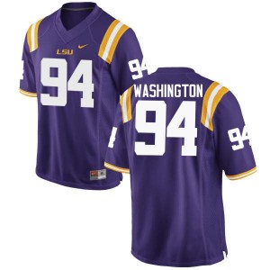 #94 Isaiah Washington LSU Tigers Men's Football Jerseys Purple