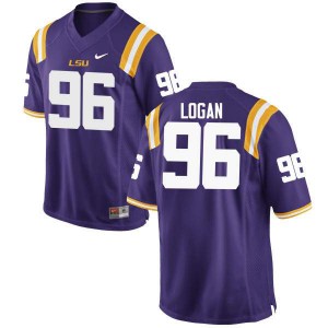 #96 Glen Logan LSU Men's Stitch Jerseys Purple
