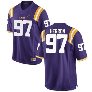 #97 Frank Herron Tigers Men's Player Jerseys Purple