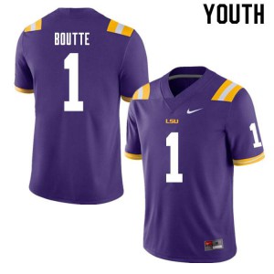 #1 Kayshon Boutte Louisiana State Tigers Youth Official Jerseys Purple