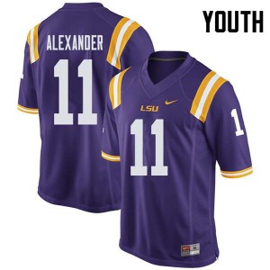 #11 Terrence Alexander Tigers Youth Player Jersey Purple