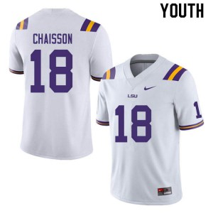 #18 K'Lavon Chaisson LSU Youth College Jerseys White