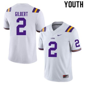 #2 Arik Gilbert LSU Tigers Youth Embroidery Jerseys White