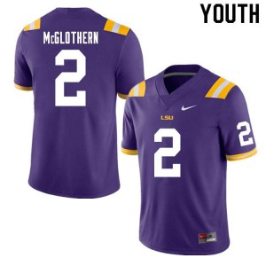 #2 Dwight McGlothern Tigers Youth NCAA Jersey Purple