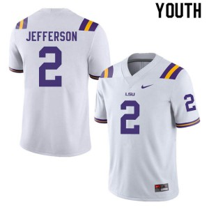 #2 Justin Jefferson Tigers Youth Alumni Jerseys White