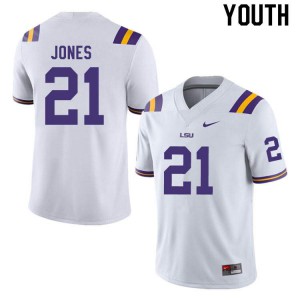 #21 Kenan Jones LSU Youth Official Jersey White