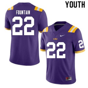 #22 Zaven Fountain LSU Youth College Jersey Purple