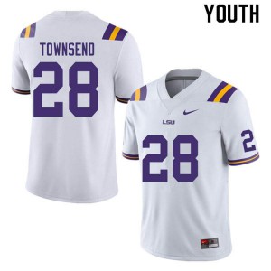 #28 Clyde Townsend LSU Tigers Youth NCAA Jersey White