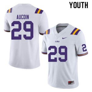 #29 Alex Aucoin LSU Youth Official Jerseys White