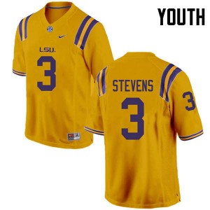 #3 JaCoby Stevens LSU Tigers Youth NCAA Jerseys Gold