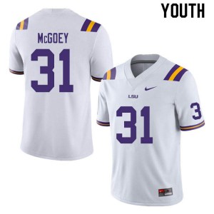 #31 Thomas McGoey Tigers Youth Alumni Jerseys White
