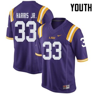 #33 Todd Harris Jr. Tigers Youth NCAA Jersey Purple