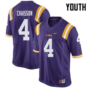 #4 K'Lavon Chaisson Louisiana State Tigers Youth Stitch Jerseys Purple