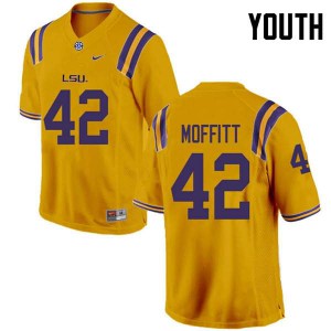 #42 Aaron Moffitt Tigers Youth Stitch Jersey Gold